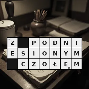 Hasło krzyżówkowe dumnie - z podniesionym czołem – rozwiązanie, synonimy, podpowiedzi i definicje krzyżówkowe